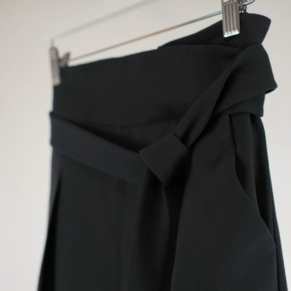 COPY - Aritzia Wilfred Feuille Black Tie-Waist Pants - Picture 4 of 5